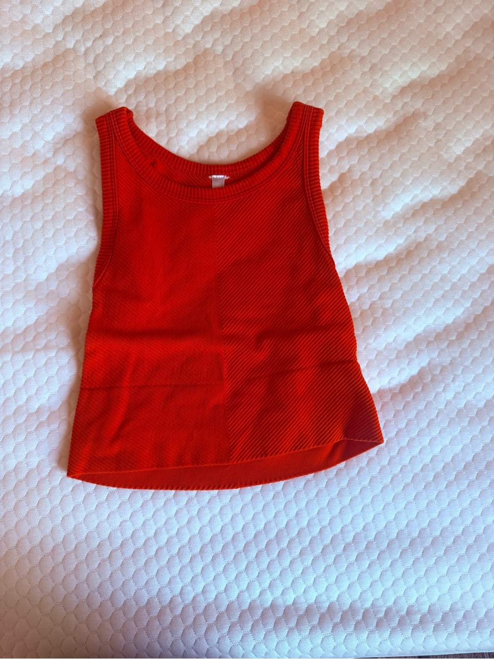 Nikibiki Red Ribbed Crop Tank Top